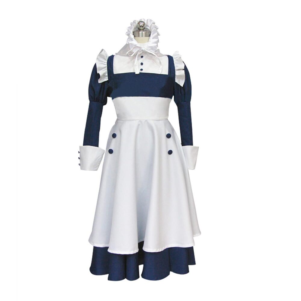 9357 Mey-Rin Cosplay Costume Halloween Party Full Set Clothing Maid Dress